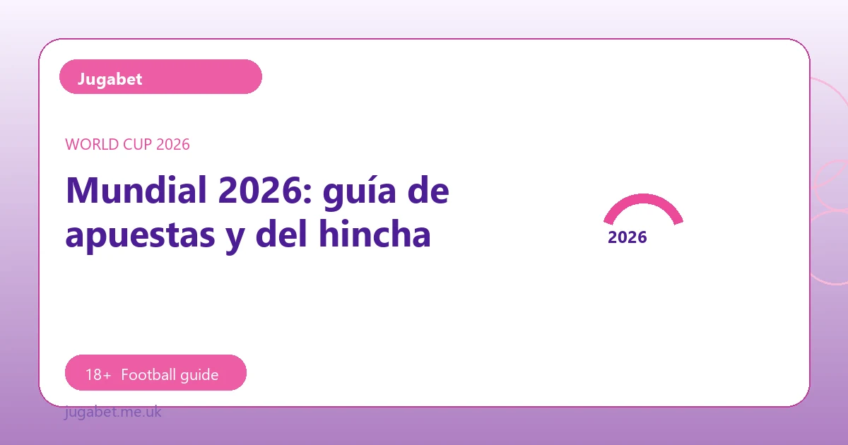 Mundial 2026: guía de apuestas y del hincha - Jugabet football guide